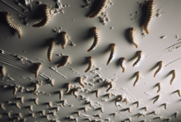 larve de mite au plafond